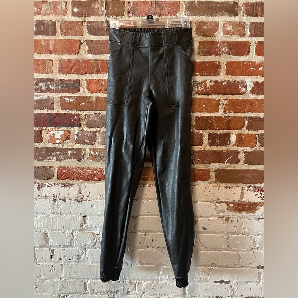 Spanx leather like joggers